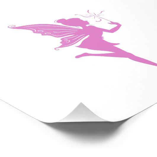 Schitterend meisje-fee-silhouet foto afdruk (Hoek)