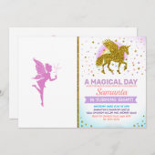 Schitterend meisje-fee-silhouet kaart (Voorkant / Achterkant)