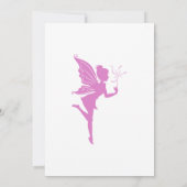 Schitterend meisje-fee-silhouet kaart (Achterkant)
