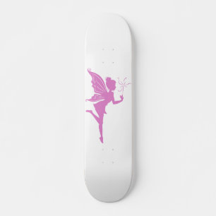 Schitterend meisje-fee-silhouet persoonlijk skateboard