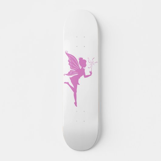 Schitterend meisje-fee-silhouet persoonlijk skateboard (Voorkant)