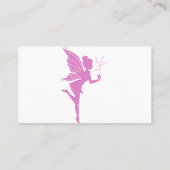 Schitterend meisje-fee-silhouet visitekaartje (Achterkant)