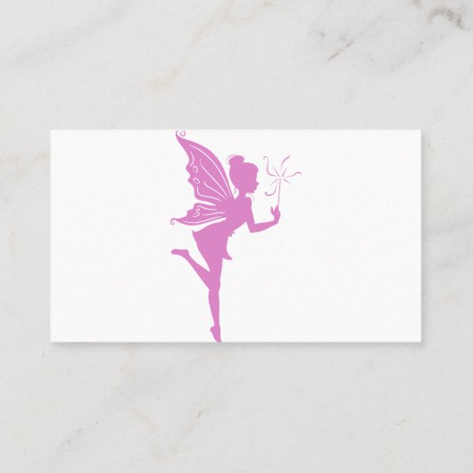 Schitterend meisje-fee-silhouet visitekaartje (Achterkant)
