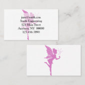Schitterend meisje-fee-silhouet visitekaartje (Voorkant / Achterkant)