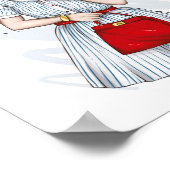 Schitterend meisje in stijlvolle kleren met mode a poster (Hoek)