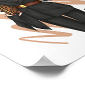 Schitterend meisje in stijlvolle kleren met mode a poster (Hoek)