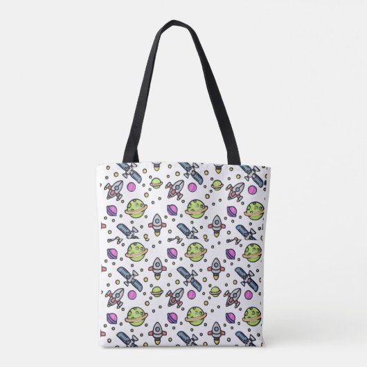 Schitterend melkwegpatroon tote bag (Achterkant)