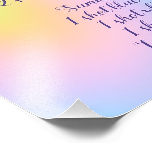 Schitterend menu van de Regenboogbruiloft van de P Foto Afdruk (Hoek)