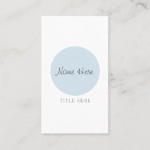 Schitterend minimalistisch rond verticaal Visiteka