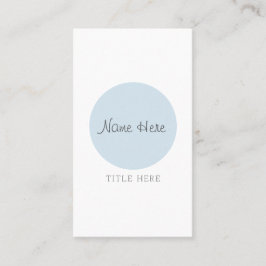 Schitterend minimalistisch rond verticaal Visiteka Visitekaartje