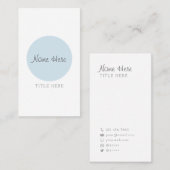 Schitterend minimalistisch rond verticaal Visiteka Visitekaartje (Voorkant / Achterkant)