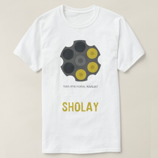 Schitterend model: Sholay Bollywood Movie Dialogue T-shirt (Design voorkant)