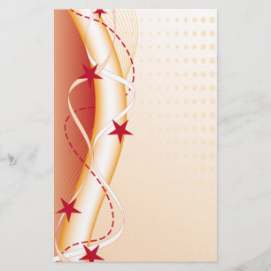 Schitterend modern design met linten en sterren briefpapier