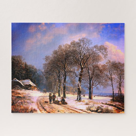 Schitterend mooi sneeuwlandschap legpuzzel (Horizontaal)