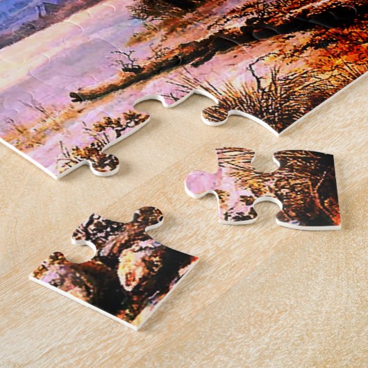 Schitterend mooi sneeuwlandschap legpuzzel (Zijkant)