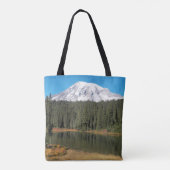 Schitterend Mount Rainier-landschap Tote Bag (Achterkant)