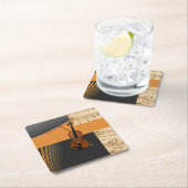 Schitterend muzikaal abstract vioolontwerp kartonnen onderzetters (Insitu)