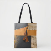 Schitterend muzikaal abstract vioolontwerp tote bag (Voorkant)