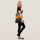 Schitterend muzikaal abstract vioolontwerp tote bag (Op model)