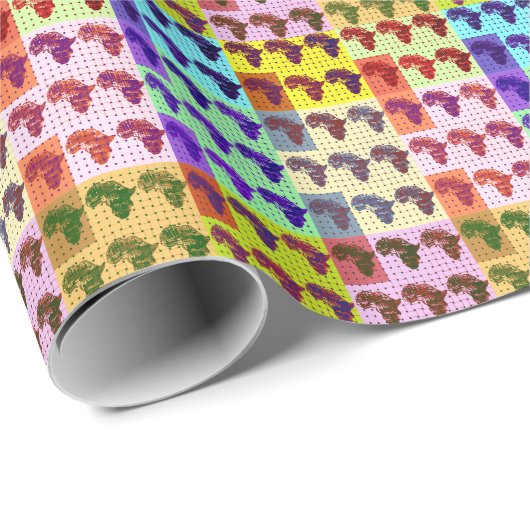 Schitterend naadloos Afrika Cadeaupapier (Rol Hoek)