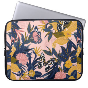 Schitterend naadloos artistiek zoet tropisch patro laptop sleeve