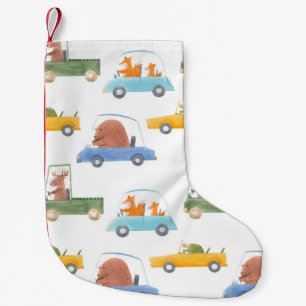 Schitterend naadloos baby met schattige handdraden kleine kerstsok