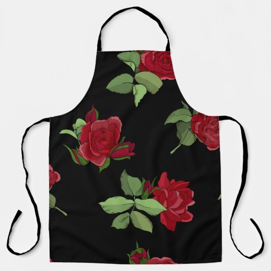 Schitterend  naadloos bloempatroon met roos schort (Voorkant)