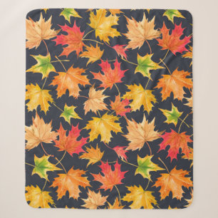 Schitterend naadloos herfstpatroon met waterverf sherpa deken