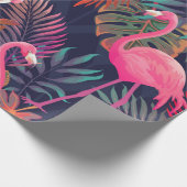 Schitterend naadloos tropisch patroon met roze fla cadeaupapier (Hoek)