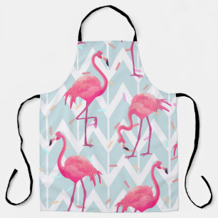 Schitterend naadloos tropisch patroon met roze fla schort