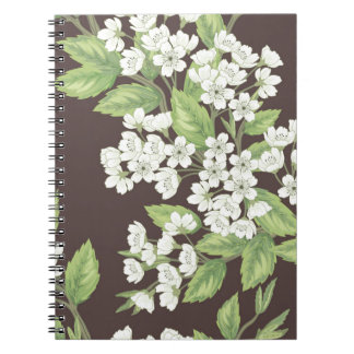 Schitterend naadloos veerpatroon met groen vertakt notitieboek