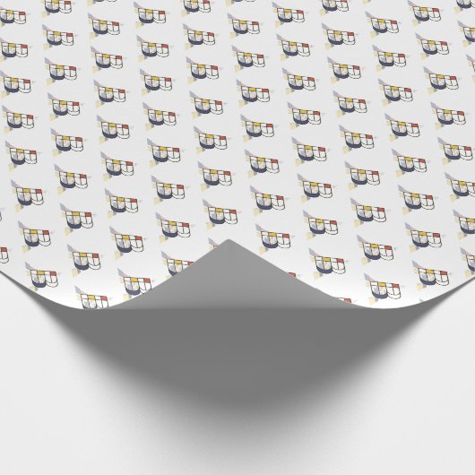 Schitterend neoplasticisme Kunstmonogram. Brief B Cadeaupapier (Hoek)