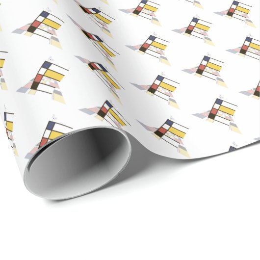 Schitterend neoplasticisme Kunstmonogram. Brief E Cadeaupapier (Rol Hoek)