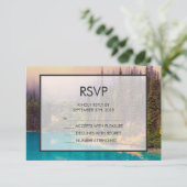 Schitterend Noordelijk Landschap Rustic Bruiloft RSVP Kaartje (Staand voorkant)