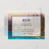 Schitterend Noordelijk Landschap Rustic Bruiloft RSVP Kaartje (Voorkant / Achterkant)