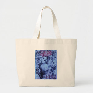 Schitterend online Skeezers artistiek design Grote Tote Bag