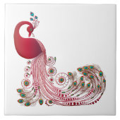 Schitterend ontwerp van Peacock Tegeltje (Voorkant)