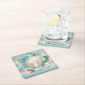 Schitterend ontwerp voor Seashell en Beach Kartonnen Onderzetters (Insitu)