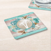 Schitterend ontwerp voor Seashell en Beach Kartonnen Onderzetters (Schuin)