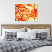 Schitterend Oranje bladdoek Canvas Afdruk (Insitu (Slaapkamer))