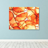 Schitterend Oranje bladdoek Canvas Afdruk (Insitu (Houten vloer))