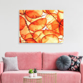 Schitterend Oranje bladdoek Canvas Afdruk (Insitu (Woonkamer))