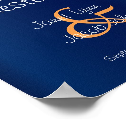 Schitterend Oranje Roos van het Guestbook Poster (Hoek)