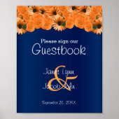 Schitterend Oranje Roos van het Guestbook Poster (Voorkant)