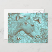 Schitterend paard en vlinders horizontaal briefkaa briefkaart (Voorkant / Achterkant)
