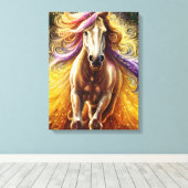 Schitterend paardedragerCanvas afdrukken (Insitu (Houten vloer))