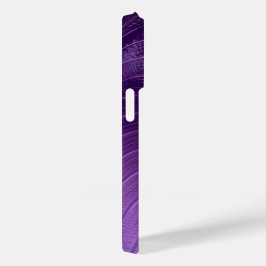 Schitterend Paars Turquoise Gradient Spiral Fracta Case-Mate iPhone Case (Achterkant / Rechts)