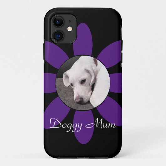 Schitterend Paars ventilator Lijst Cute Puppy Dog  Case-Mate iPhone Case (Achterkant)