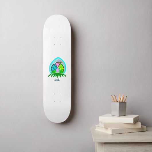 Schitterend paaskarton persoonlijk skateboard (Muurkunst)