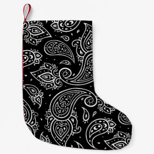 Schitterend paisley naadloos patroon kleine kerstsok